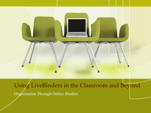 Using LiveBinders in the Classroom and Beyond