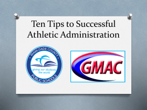 Ten Tips to Successful Athletic Administration