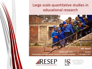 Large Scale Quantitative Research on Education