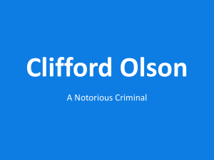 Mackenzie- Clifford Olson - CLN4U
