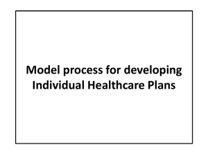 Model process for developing individual healthcare plans