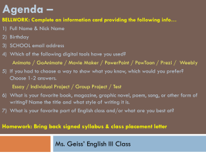PowerPoint - Geiss` English III Class