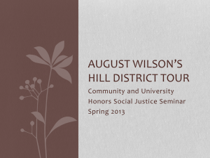 Telecharger un fichier pptx gratuit : tour of August Wilson`s Hill District