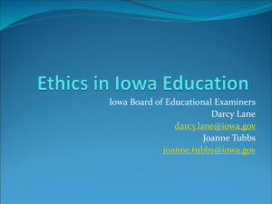 Ethics in Iowa Education - School Administrators of Iowa