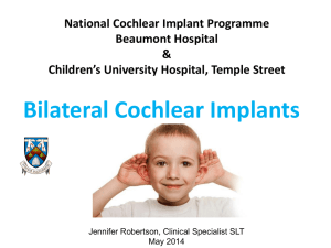 National Cochlear Implant Programme Beaumont Hospital