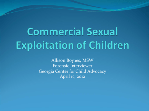 Commercial Sexual Exploitation of Children