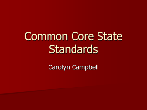 Common Core State Standards PowerPoint
