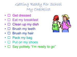 Getting Ready For School My Checklist
