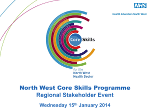 Core Skills Leads Event - North West Integrated Workforce Unit