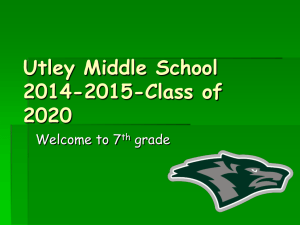 2014-2015 Scheduling 7th grade (Class of 2020