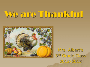 I am Thankful