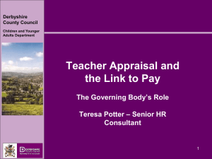 Teacher appraisal and the link to pay