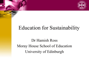 Education for sustainability