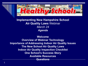 Implementing NH School Air Quality Laws Webinar Power Point