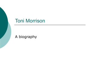Toni Morrison-bio - Colorado Mesa University
