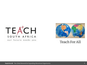 Teacher Devt - SAESC -Teach SA Pres- May 2014