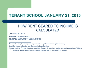 How Rent Geared to Income is Calculated