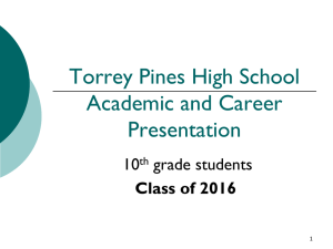 10th Grade Audit - Torrey Pines High School