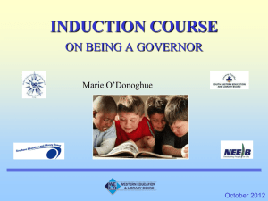 INDUCTION COURSE - Belfast Education & Library Board