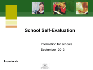 Quality Assurance, School Self-Evaluation and School Improvement