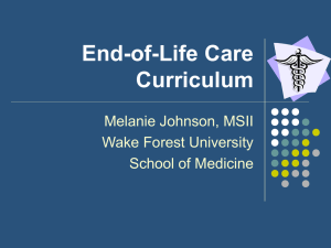 Hospice and End-of-Life Care Curriculum