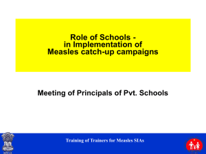 Measles Catch-up Campaigns