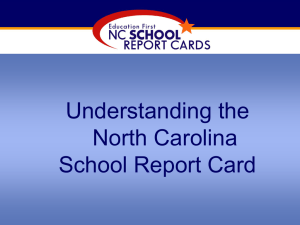 Understanding the North Carolina School Report Card