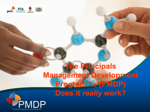 Principal Management Development Programme (PMDP)