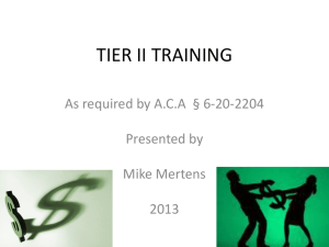 Tier II Training Powerpoint - Dawson Education Cooperative