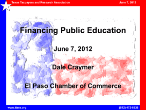 Texas Taxpayers and Research Association - Intro to