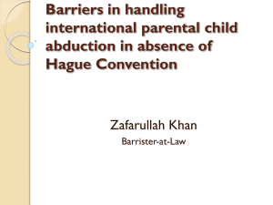 Barriers in handling international parental Child