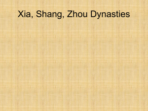 Xia, Shang, Zhou Dynasties
