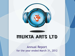 Annual Report - Mukta Arts Ltd.