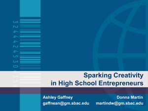 sparking creativity in high school entrepreneurs