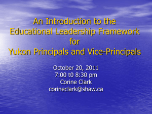 An Introduction to the Educational Leadership Framework for Yukon