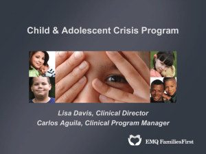 EMQFF Crisis Program Presentation to MHB