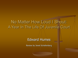 No matter how loud I shout: A year in the life of juvenile court.