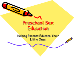 COUN 7723 Age-Appropriate Sex Education Powerpoint