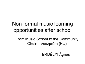 Non-formal music learning opportunities after school