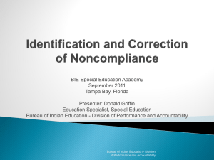 Identification and Correction of Noncompliance