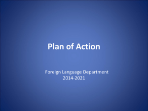 Foreign Language Plan of Action
