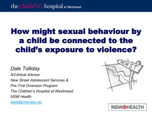 How might sexual behaviour by a child be connected to the child`s