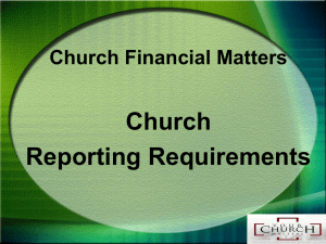 Church Reporting Requirements