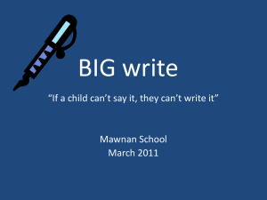 BIG write - Mawnan C of E VA School
