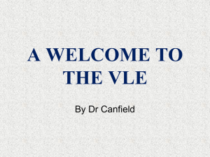 a welcome to the vle