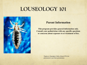 LOUSEOLOGY 101 - Reed Union School District