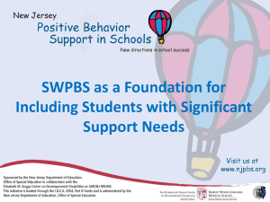 Students with Significant Disabilities and SWPBS