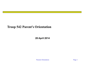 Presentation Charts for Parent`s Orientation