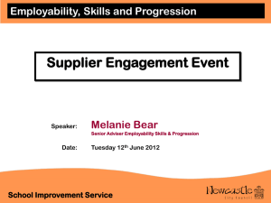 Supplier engagment event presention
