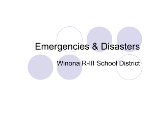 Emergencies & Disasters - Winona R-III